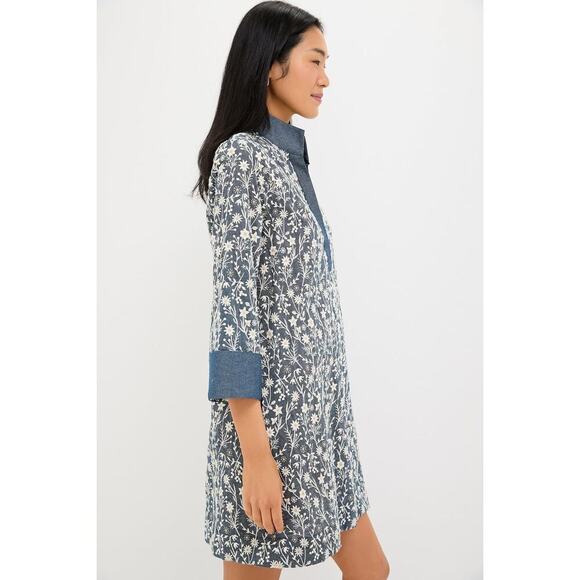 TUCKERNUCK Embroidered Chambray Wildflower Meadows Megan Dress Size L NWT - Picture 5 of 8